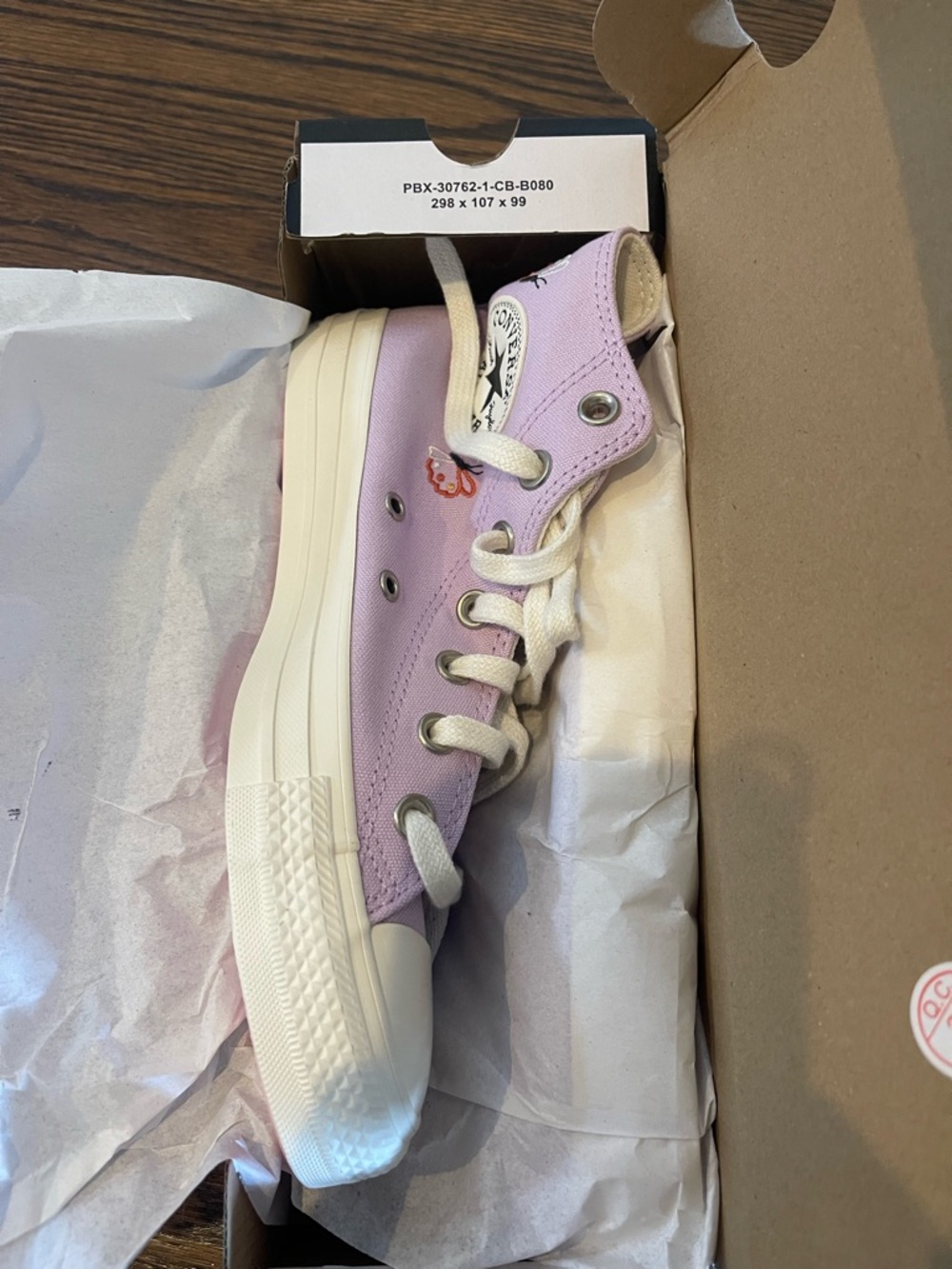 Converse Lavender High Top Canvas Sneaker ; New